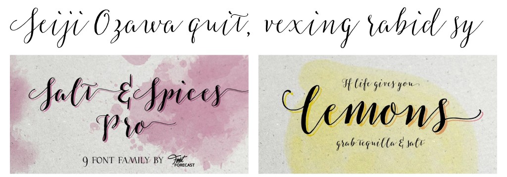2016 Fonts Watercolor