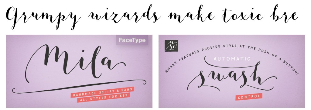 2016 Fonts Watercolor