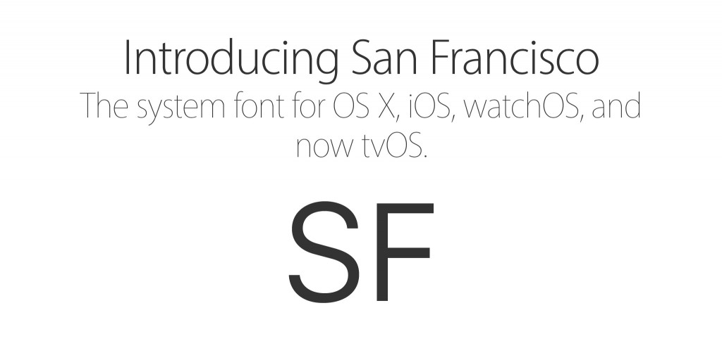 Apple San Francisco Font