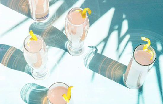 Rose quartz cocktails by The Zoe Report Pantone Color of the Year 2016